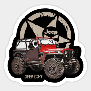 Jeep CJ-7 JEEP White Star Sticker